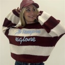 maglione con ricamo ho sempre ragione